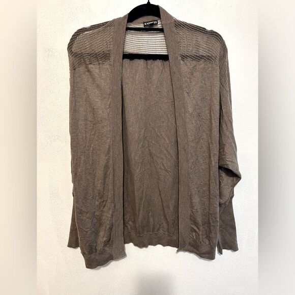 Express Cashmere Cardigan tan size Large - Picture 1 of 8